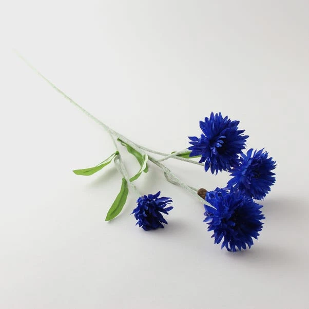 Dunelm Artificial Cornflower Blue Single Spray 60cm 2 Dunelm Artificial Cornflower Blue Single Spray 60cm - Image 2