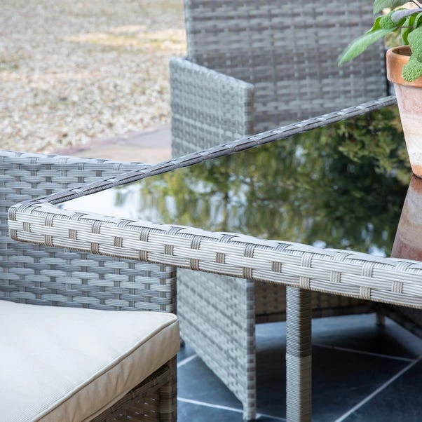 Dunelm St Lucia 4 Seater Grey Cube Dining Set 3 Dunelm St Lucia 4 Seater Grey Cube Dining Set - Image 3