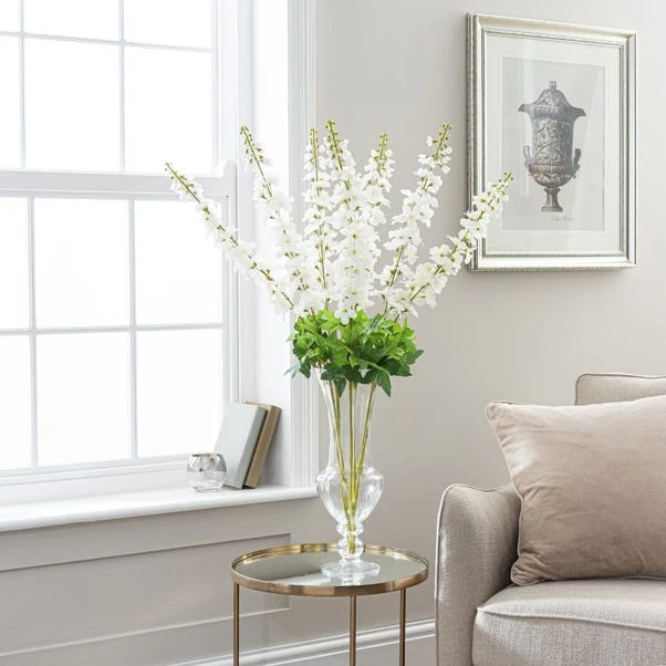 Dunelm Delphinium Cream Spray 92cm 1 Dunelm Delphinium Cream Spray 92cm