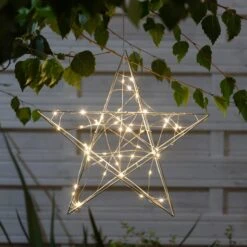 Dunelm Outdoor Light-Up Metal Star Decoration