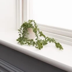 Dunelm Artificial Trailing Eucalyptus Green In Reactive Pot -Garden Decoration Craft 30693539 alt03