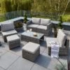 Dunelm Cancun 4 Seater Rattan Grey Modular Sofa Set