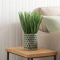 Dunelm Sword Grass In Ceramic Pot 38cm