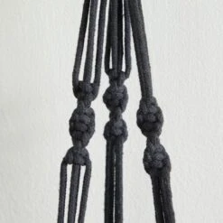 Dunelm Black Hanging Ceramic Pot With Macrame 10 Dunelm Black Hanging Ceramic Pot With Macrame -Garden Decoration Craft 30732442 alt04