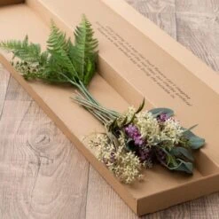 Dunelm Lavender And Foliage Letterbox Bouquet -Garden Decoration Craft 30748824 alt03