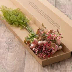 Dunelm Ranunculus And Fern Letterbox Bouquet -Garden Decoration Craft 30748831 alt03