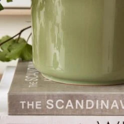 Dunelm Reactive Glaze Green Ceramic Plant Pot 6 Dunelm Reactive Glaze Green Ceramic Plant Pot -Garden Decoration Craft 30751213 alt02