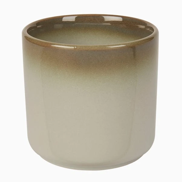 Dunelm Reactive Glaze Grey Ceramic Plant Pot 4 Dunelm Reactive Glaze Grey Ceramic Plant Pot - Image 4