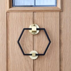 Dunelm Hexagon Matte Black Door Knocker