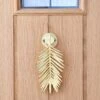 Dunelm Palm Leaf Brushed Gold Door Knocker