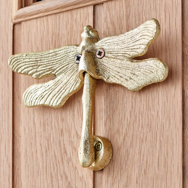 Dunelm Dragonfly Gold Door Knocker 2 Dunelm Dragonfly Gold Door Knocker - Image 2