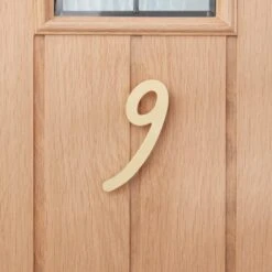 Dunelm Decorative Brushed Gold Door Number