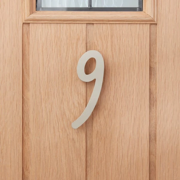 Dunelm Decorative Brushed Chrome Door Number 1 Dunelm Decorative Brushed Chrome Door Number