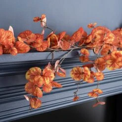 Dunelm Artificial Orange Eucalyptus Garland 160cm -Garden Decoration Craft 30768450 alt02