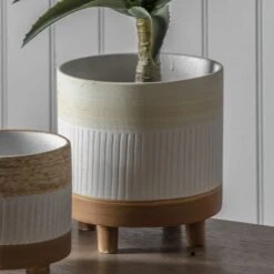 Cedar & Sage Eastling Pot White Natural Large