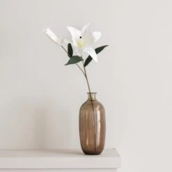 Dunelm Artificial Tiger Lily White Spray 70cm -Garden Decoration Craft 30780656 alt03