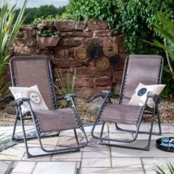 Dunelm Helsinki Lounger Bronze Twin Pack -Garden Decoration Craft 30788996 alt02