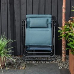 Dunelm Amsterdam Pacific Blue Lounger -Garden Decoration Craft 30788998 alt02