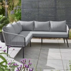 Dunelm Crescent 5 Seater Corner Sofa Set -Garden Decoration Craft 30789278 alt02