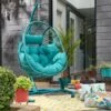 Dunelm Elements Peacock Hanging Egg Chair