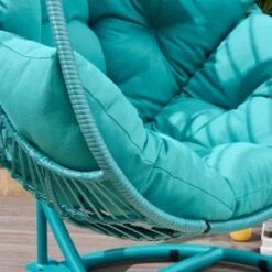 Dunelm Elements Peacock Hanging Egg Chair -Garden Decoration Craft 30791543 alt02
