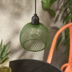 Elements Mesh Pendant Light 12x10cm Olive -Garden Decoration Craft 30792768 alt03