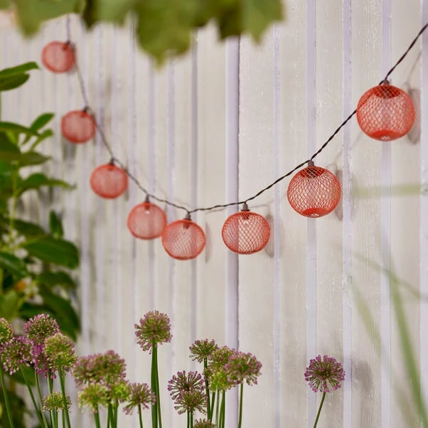 Elements Mesh Solar String Lights Orange 2 Elements Mesh Solar String Lights Orange - Image 2