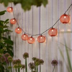 Elements Mesh Solar String Lights Orange 9 Elements Mesh Solar String Lights Orange -Garden Decoration Craft 30792772 alt05