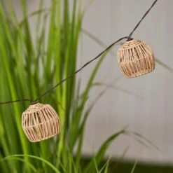 Dunelm San Marino Solar Rattan String Lights