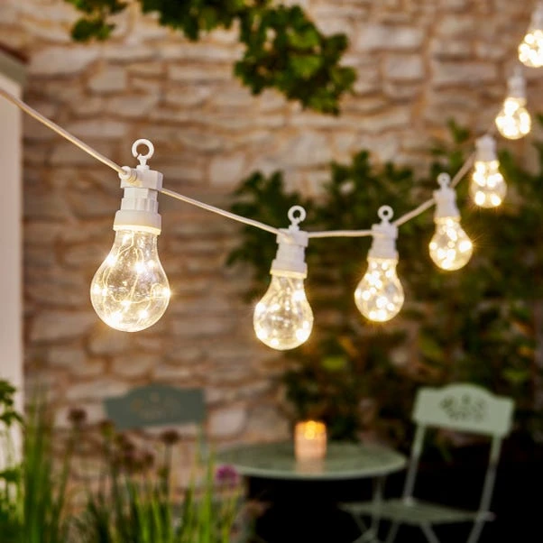 Dunelm White Solar Festoon Lights 20 Bulbs 1 Dunelm White Solar Festoon Lights 20 Bulbs