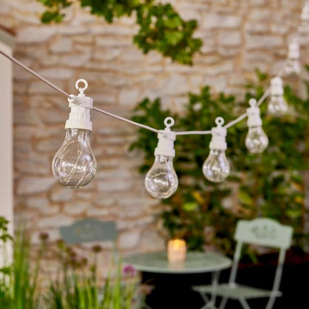 Dunelm White Solar Festoon Lights 20 Bulbs 2 Dunelm White Solar Festoon Lights 20 Bulbs - Image 2