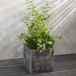 Strata Large 38cm Square Slate Planter